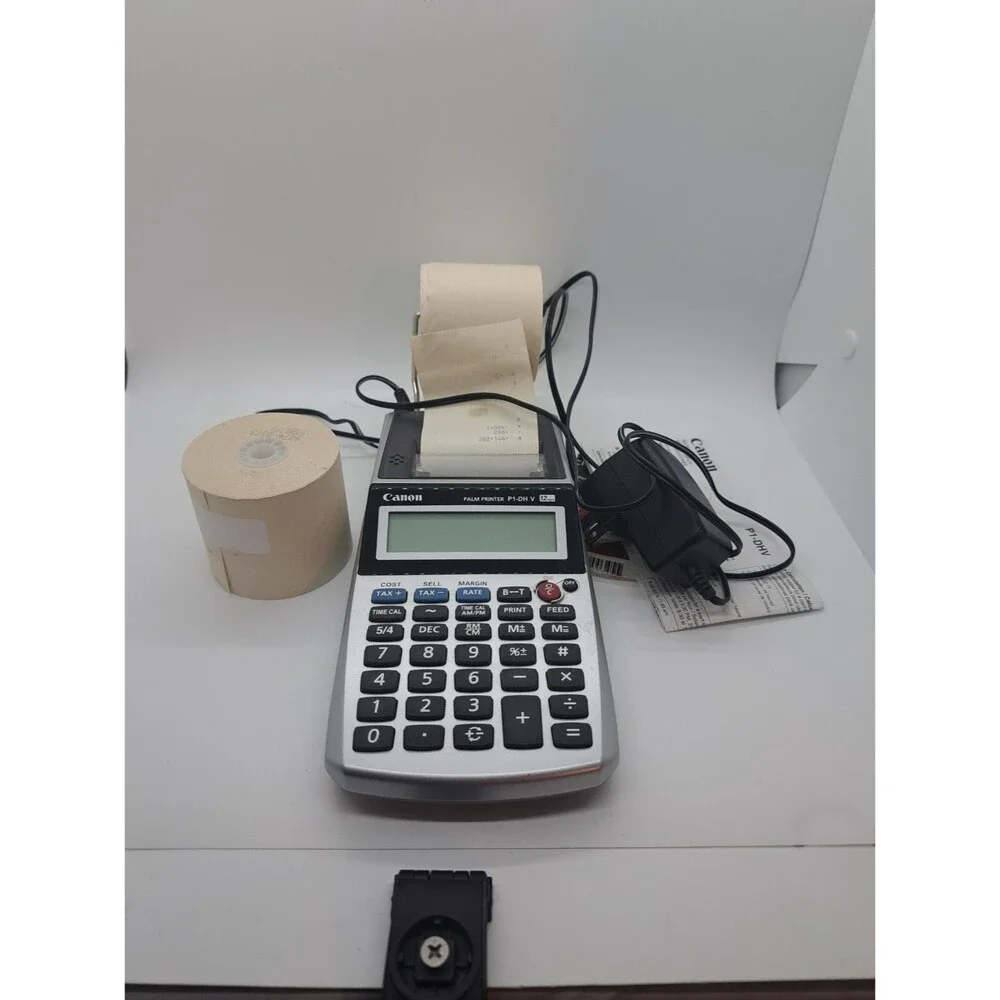 Canon Palm Printer P1-DH V 12 Digits Receipt Printing Calculator With Adapter